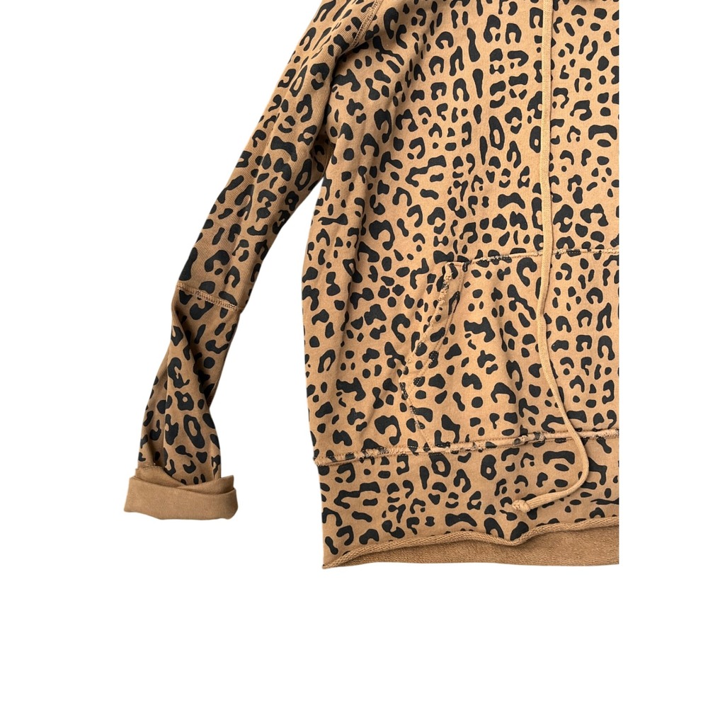 Nili Lotan Women's Janie Leopard Print Oversized Hoodie Sweatshirt Size Small - Picture 3 of 8